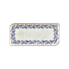 Kario 13.75" x 6.25" x h:0" Rectangular Blue Vitrified Platter
