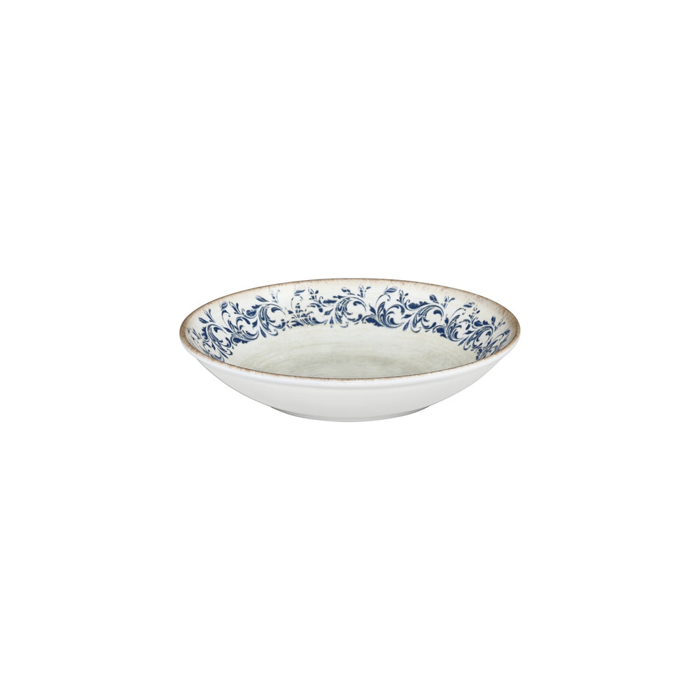 Kario dia.9" h:0" 34 oz. Round Blue Vitrified Deep Plate