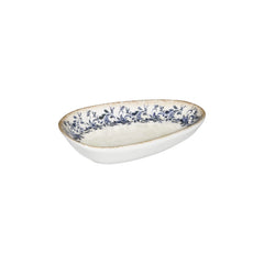 Kario 7.5" x 4.75" x h:0" Organic Blue Vitrified Platter
