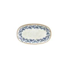 Kario 9.5" x 5.75" x h:0" Oval Blue Vitrified Platter