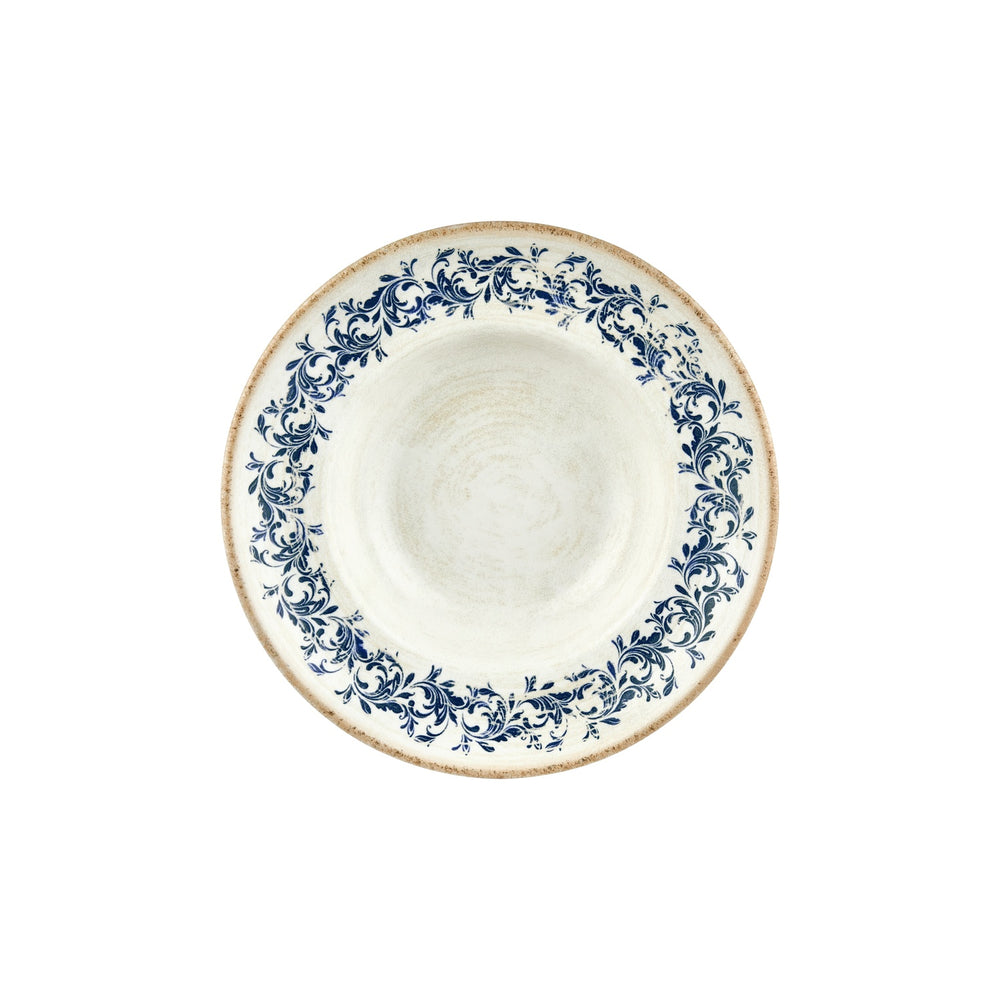 Kario dia.9.75" h:0" 14 oz. Round Blue Vitrified Deep Plate