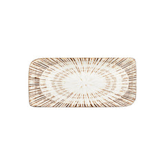 Legna 14.25" x 6.5" x h:0" Rectangular Red Vitrified Platter