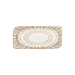 Legna 14.25" x 6.5" x h:0" Rectangular Red Vitrified Platter