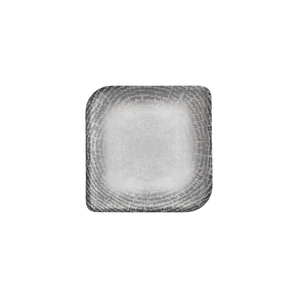 Luna 9" x 9" Square Gray Vitrified Plate