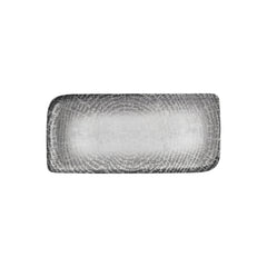 Luna 14.25" x 6.5" x h:0" Rectangular Gray Vitrified Platter
