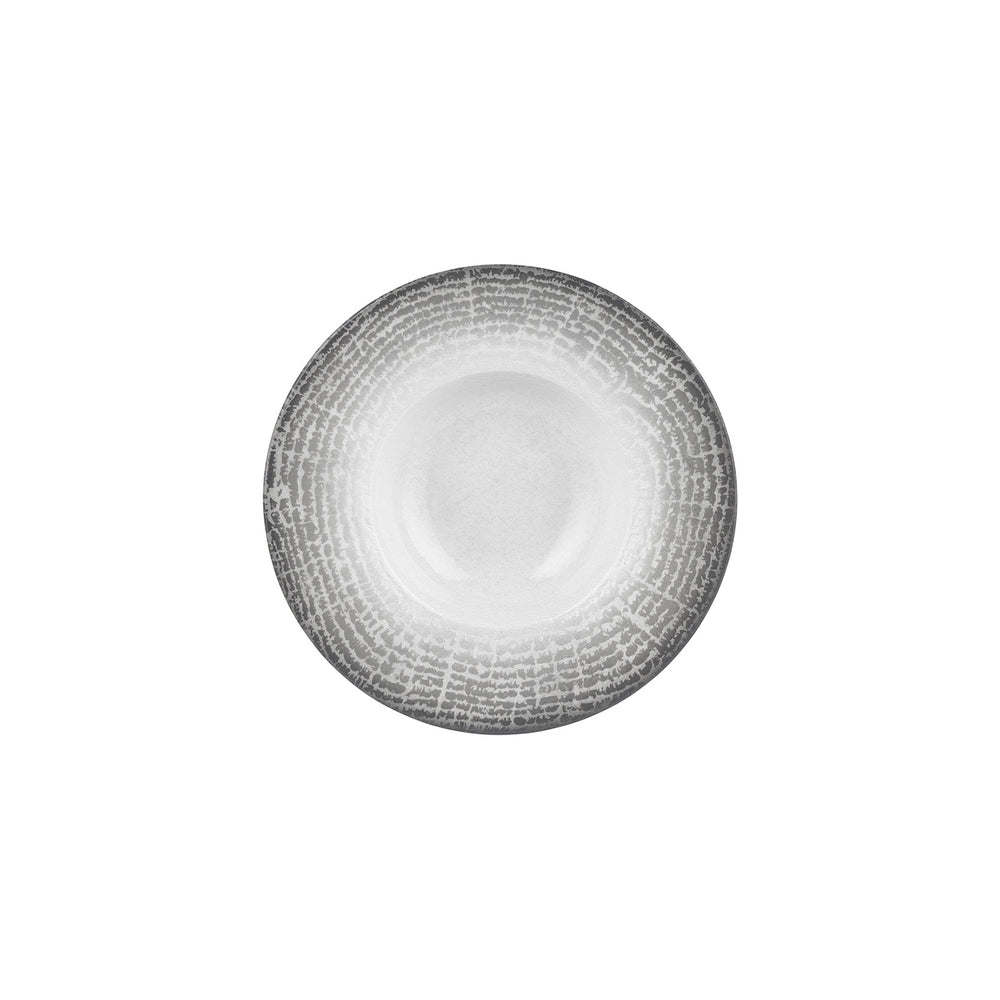 Luna dia.9.75" h:0" 14 oz. Round Gray Vitrified Deep Plate