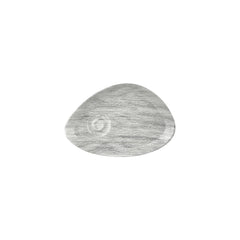 Island Ombra 9.75" x 6.75" x h:0" Organic Gray Vitrified Saucer