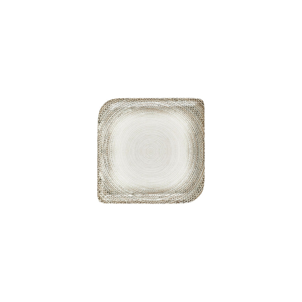 Misis 7.5" x 7.5" Square Brown Vitrified Plate