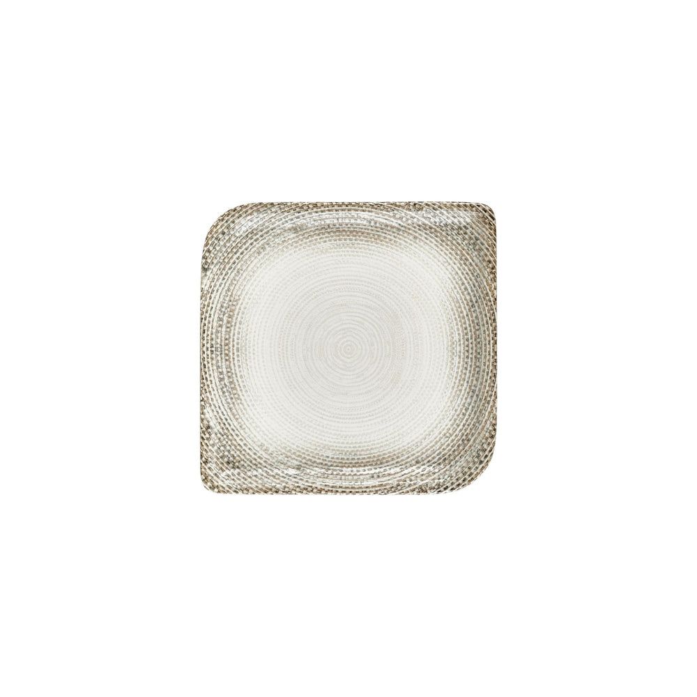 Misis 9" x 9" Square Brown Vitrified Plate