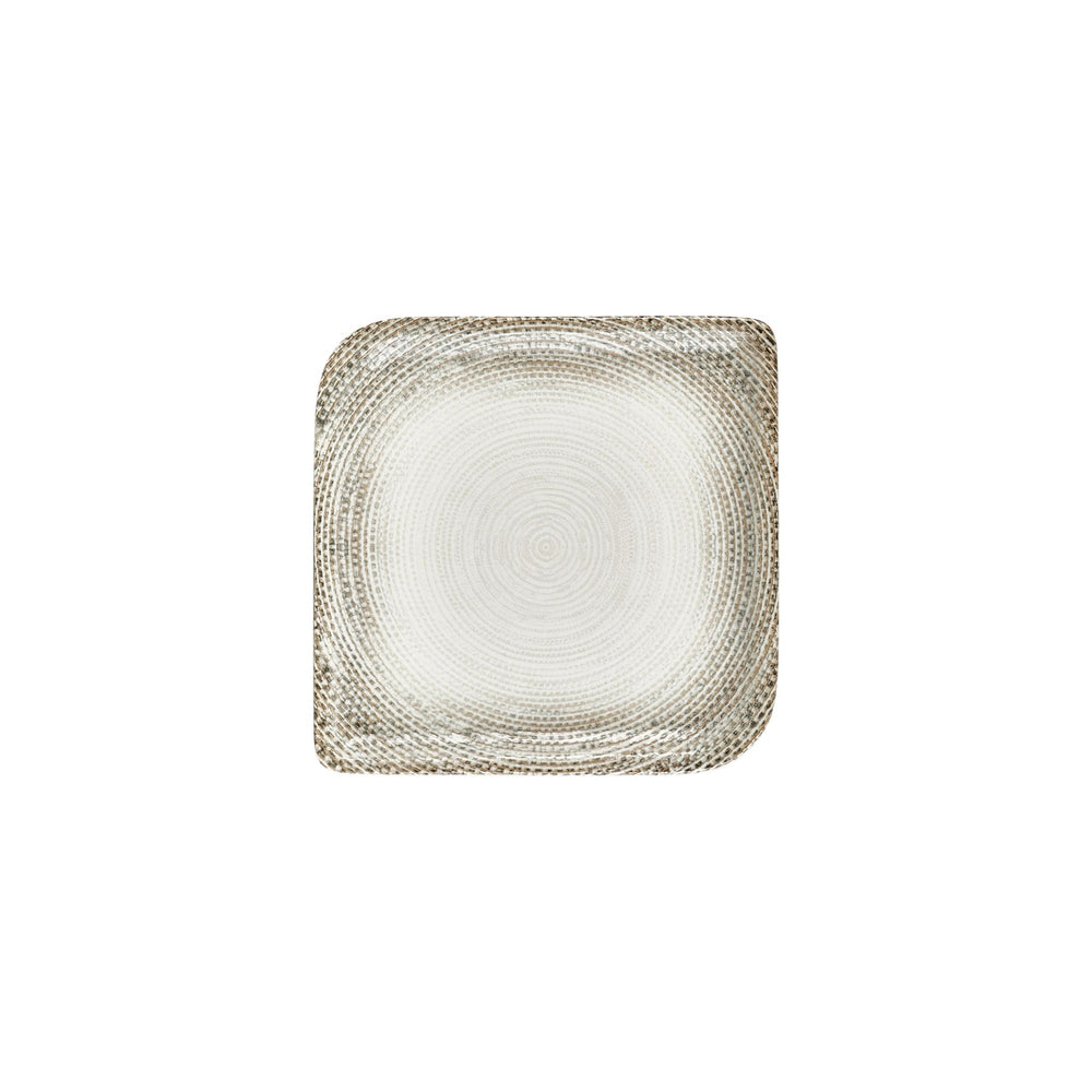 Misis 9" x 9" Square Brown Vitrified Plate