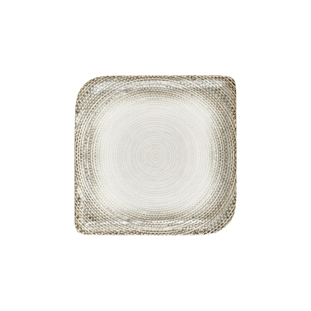 Misis 11" x 11" Square Brown Vitrified Plate