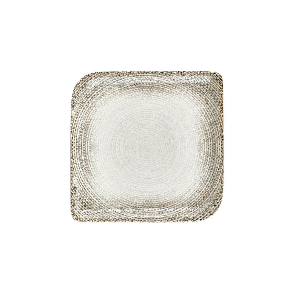 Misis 11" x 11" Square Brown Vitrified Plate