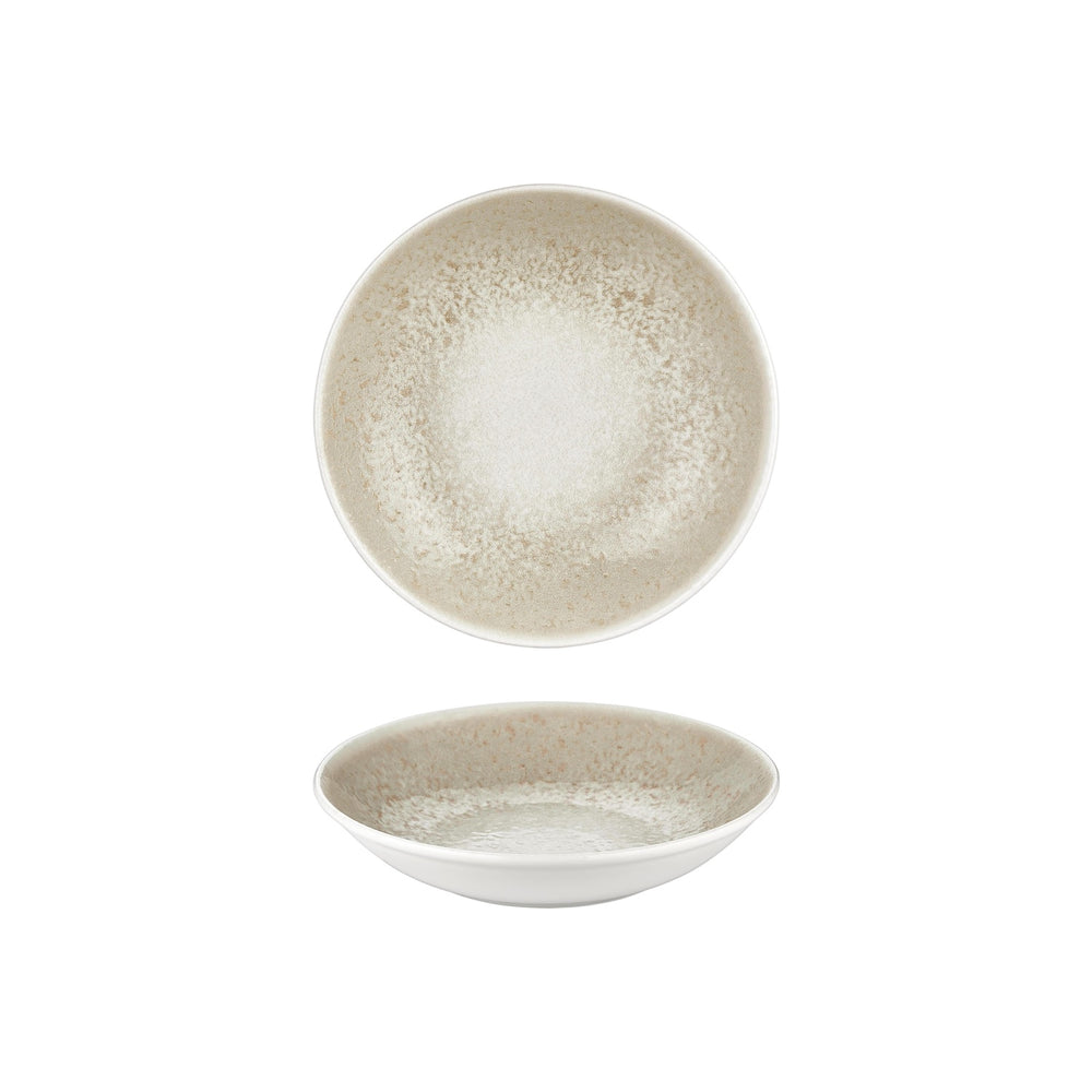 Natura dia.9" h:0" 34 oz. Round Brown Vitrified Deep Plate