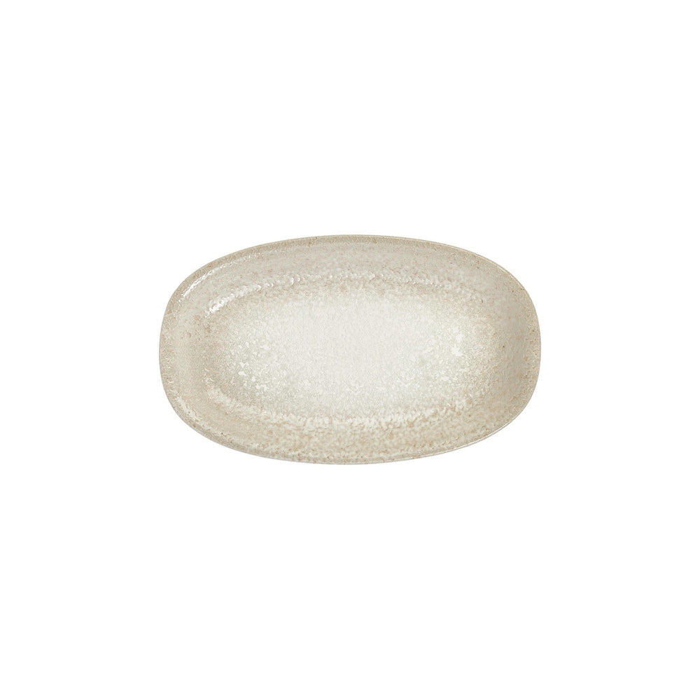 Natura 11.5" x 7" x h:0" Oval Brown Vitrified Platter