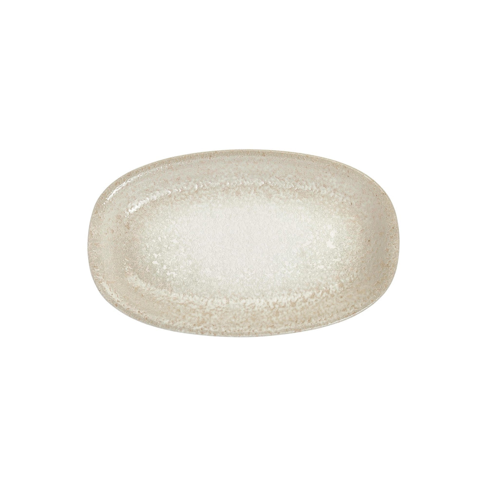 Natura 13.5" x 8" x h:0" Oval Brown Vitrified Platter