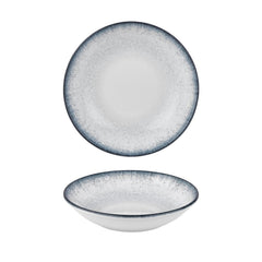 Occhio dia.11" h:0" 57 oz. Round Blue Vitrified Deep Plate