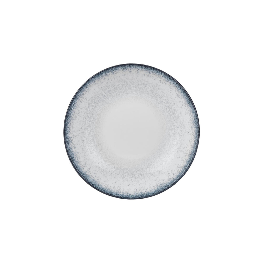 Occhio dia.11" h:0" 57 oz. Round Blue Vitrified Deep Plate