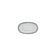 Occhio 7.5" x 4.25" x h:0" Oval Blue Vitrified Platter