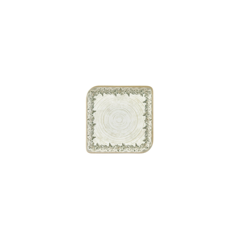 Oliva 6" x 6" Square Green Vitrified Plate