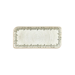 Oliva 13.75" x 6.25" x h:0" Rectangular Green Vitrified Platter