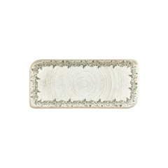 Oliva 13.75" x 6.25" x h:0" Rectangular Green Vitrified Platter
