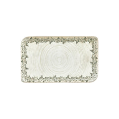 Oliva 13.75" x 8.25" x h:0" Rectangular Green Vitrified Platter