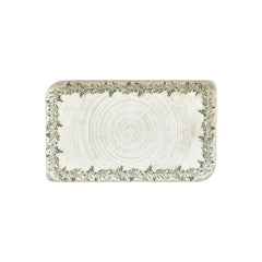 Oliva 13.75" x 8.25" x h:0" Rectangular Green Vitrified Platter