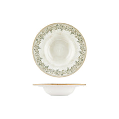 Oliva dia.9.75" h:0" 14 oz. Round Green Vitrified Deep Plate