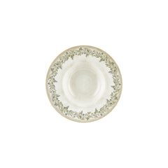 Oliva dia.9.75" h:0" 14 oz. Round Green Vitrified Deep Plate