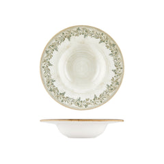 Oliva dia.11" h:0" 16 oz. Round Green Vitrified Deep Plate