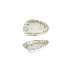 Oliva 7.5" x 4.75" x h:0" Organic Green Vitrified Platter