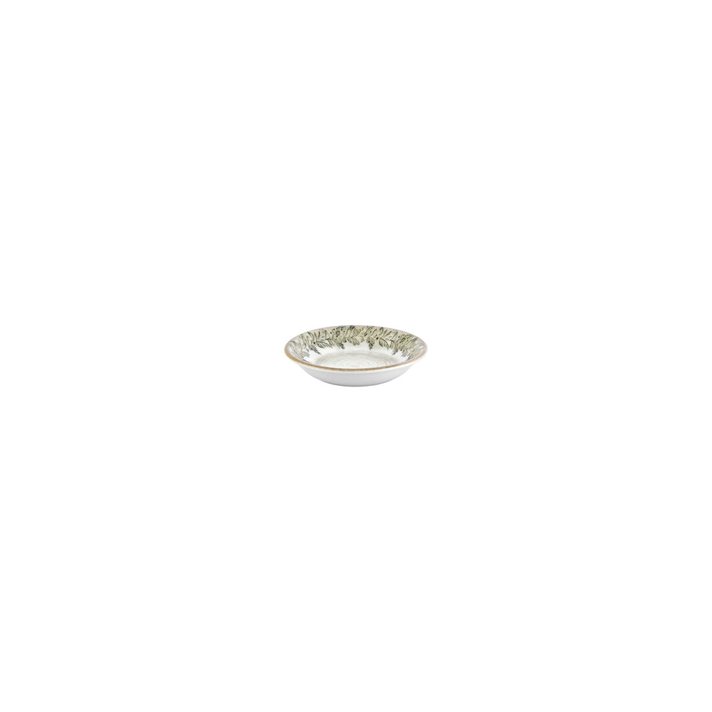 Oliva dia.4.25" h:0" 3 oz. Round Green Vitrified Deep Plate