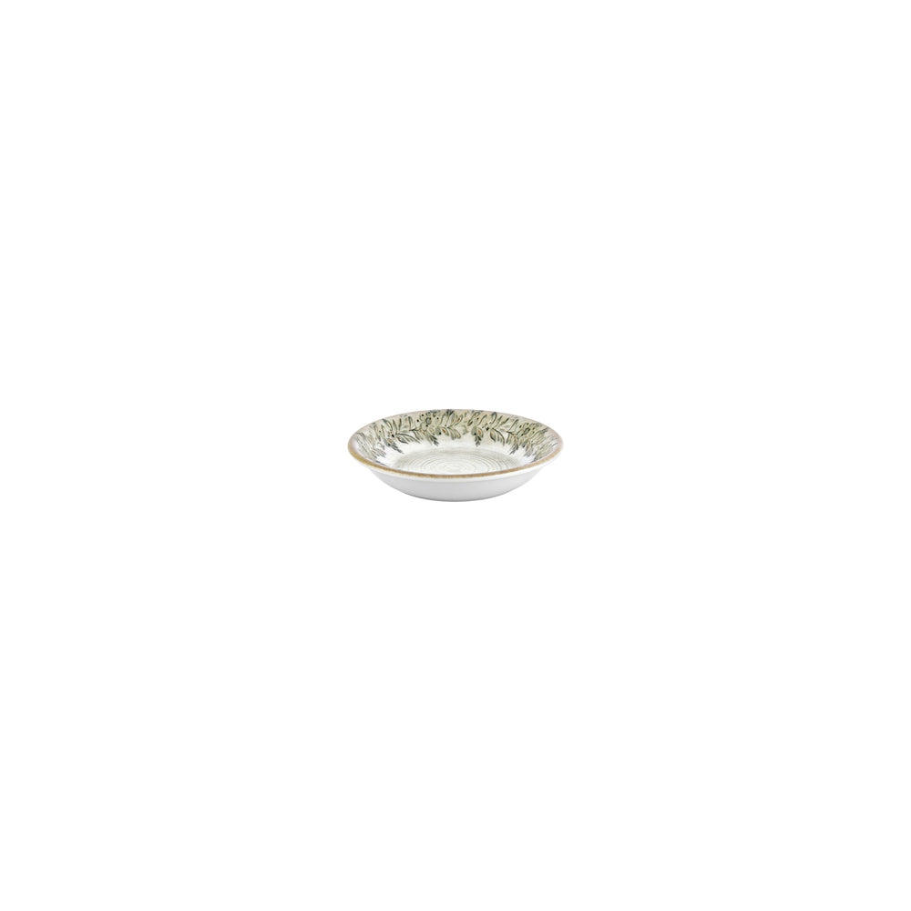 Oliva dia.5" h:0" 5 oz. Round Green Vitrified Deep Plate