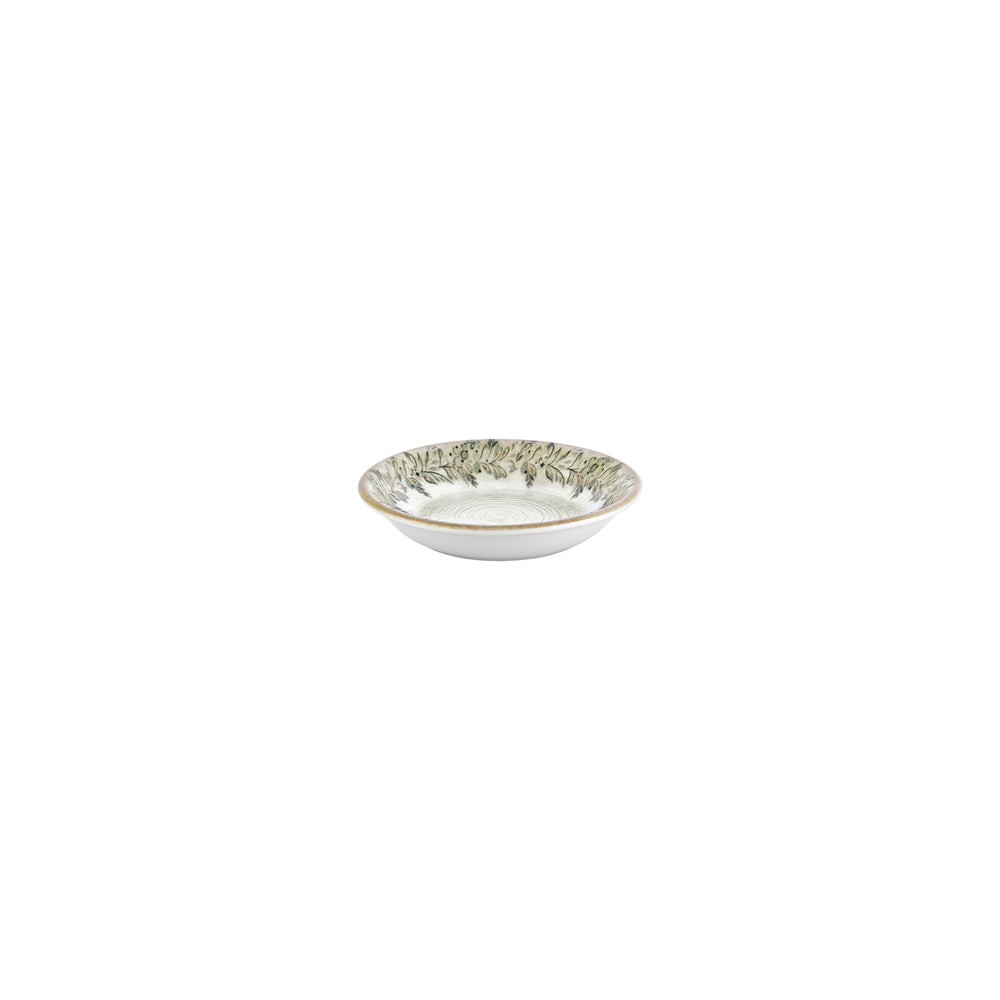 Oliva dia.6" h:0" 7 oz. Round Green Vitrified Deep Plate
