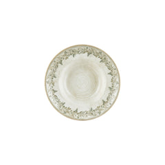 Oliva dia.9.75" h:0" 14 oz. Round Green Vitrified Deep Plate