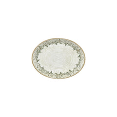 Oliva 9.75" x 7.5" x h:0" Oval Green Vitrified Plate