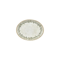 Oliva 9.75" x 7.5" x h:0" Oval Green Vitrified Plate