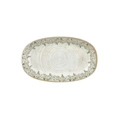 Oliva 13.5" x 8" x h:0" Oval Green Vitrified Platter