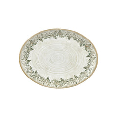 Oliva 14.25" x 11" x h:0.5" Oval Green Vitrified Platter