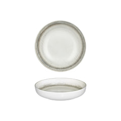 Ephyra dia.9" h:0" 42 oz. Round Gray Vitrified Deep Plate