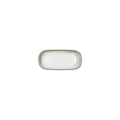 Ephyra 7.75" x 3.75" x h:0" Oval Gray Vitrified Platter