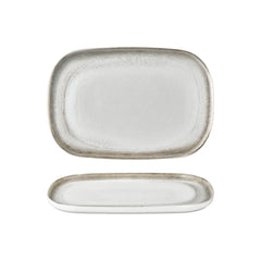 Ephyra 13.5" x 9" x h:0" Oval Gray Vitrified Platter