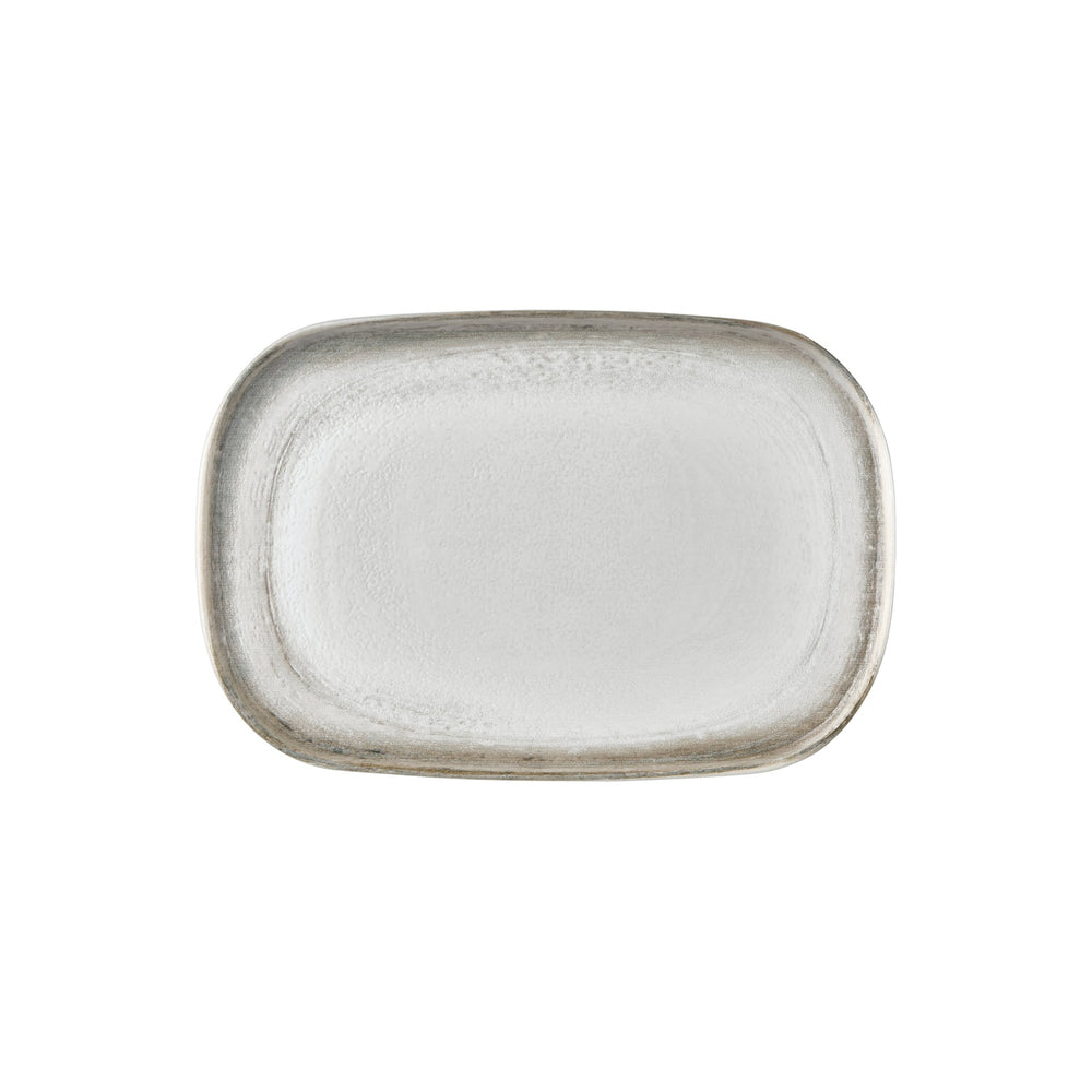 Ephyra 13.5" x 9" x h:0" Oval Gray Vitrified Platter