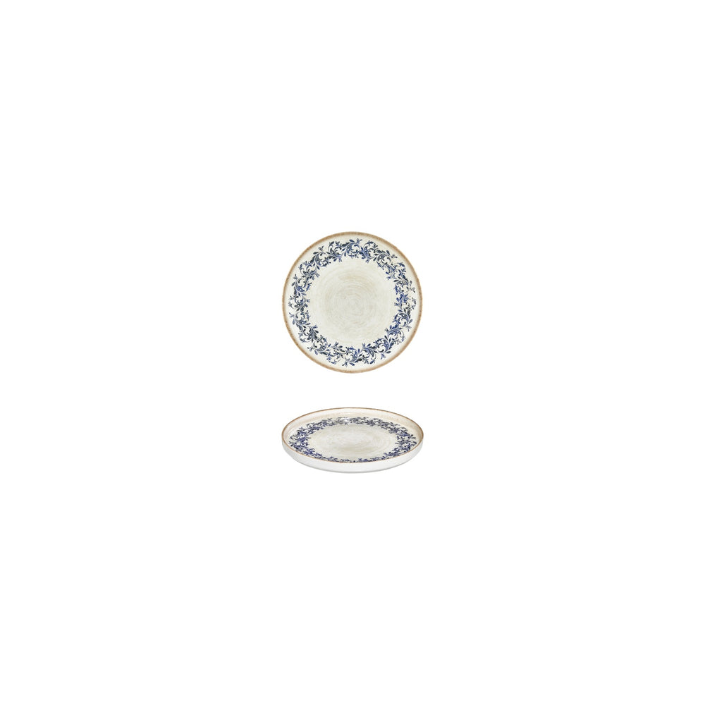 Kario dia.4.25" h:0" Round Blue Vitrified Deep Plate