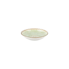 Rome dia.8.25" h:0" 27 oz. Round Green Vitrified Deep Plate