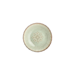 Rome dia.8.25" h:0" 27 oz. Round Green Vitrified Deep Plate