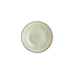 Rome dia.9" h:0" 34 oz. Round Green Vitrified Deep Plate