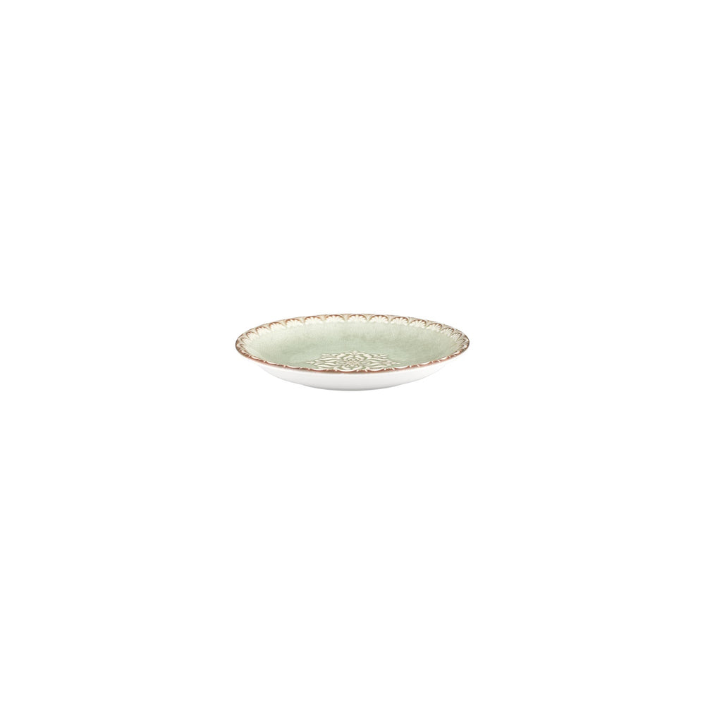 Rome dia.3.5" h:0" 2 oz. Round Green Vitrified Deep Plate