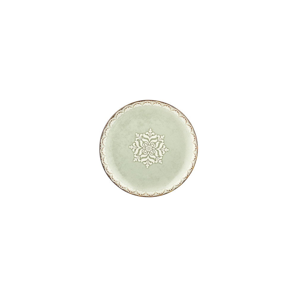 Rome dia.6.75" Round Green Vitrified Plate