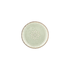Rome dia.8.25" Round Green Vitrified Plate